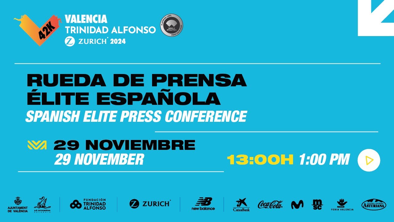 Rueda de prensa elite española Maratón Valencia 2024