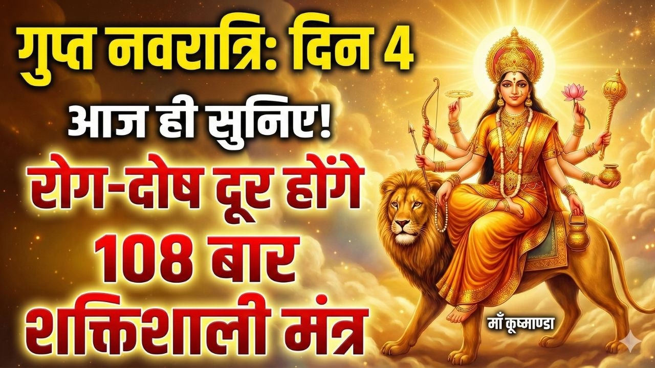 Gupt Navratri 2026 | Day 4 | आज सुनिए माँ कूष्माण्डा का 108 बार महामंत्र