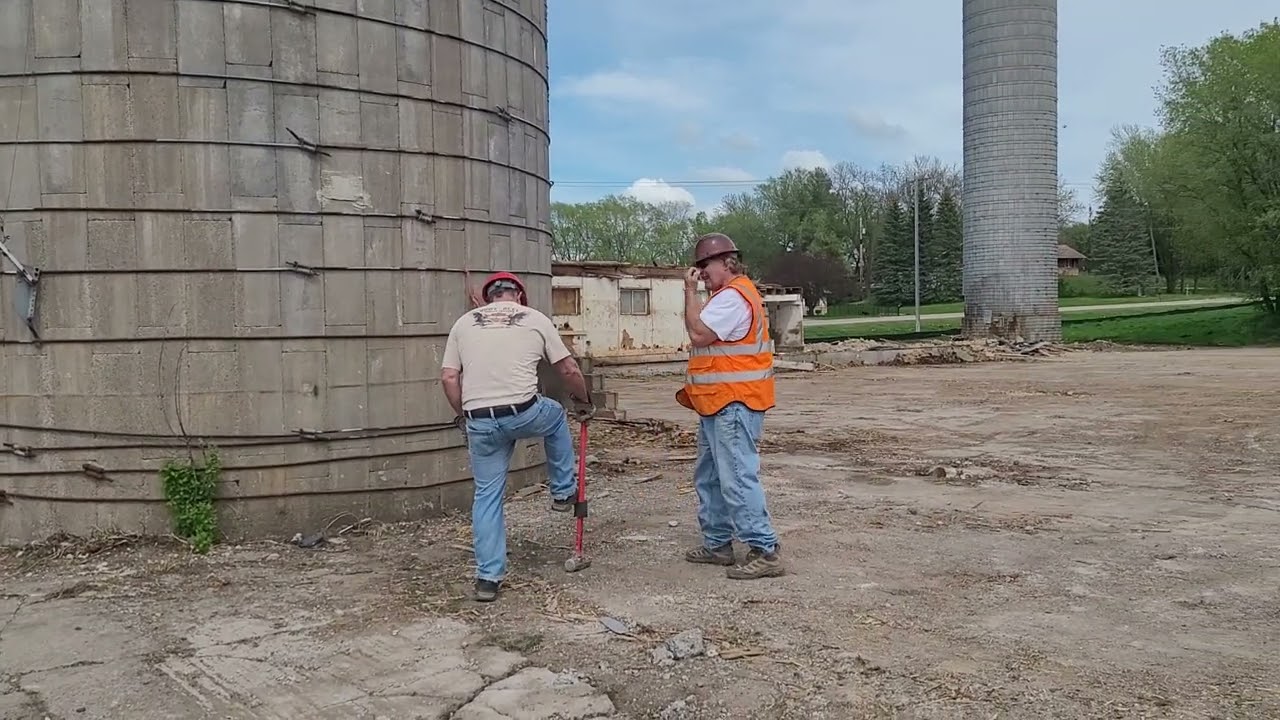 Taking down silos with sledge hammer!