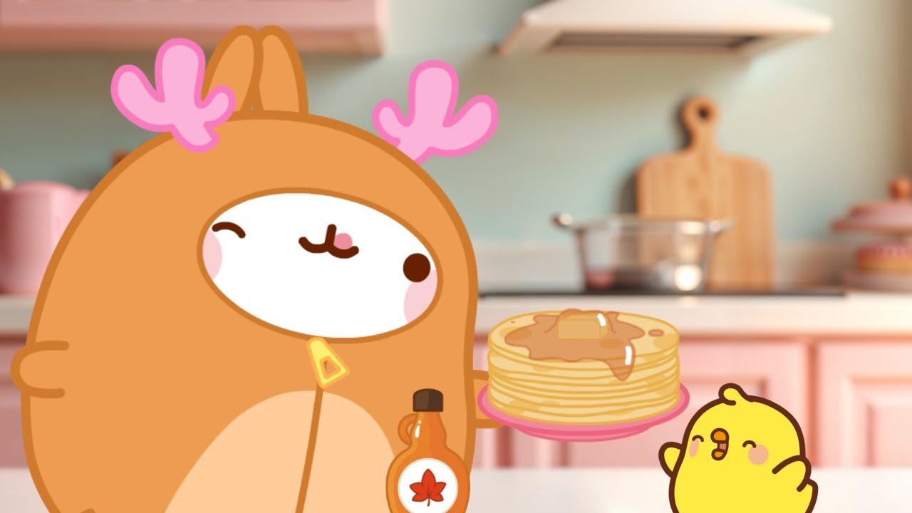 Molang's Perfect Pancakes Recipe 🥞🍁