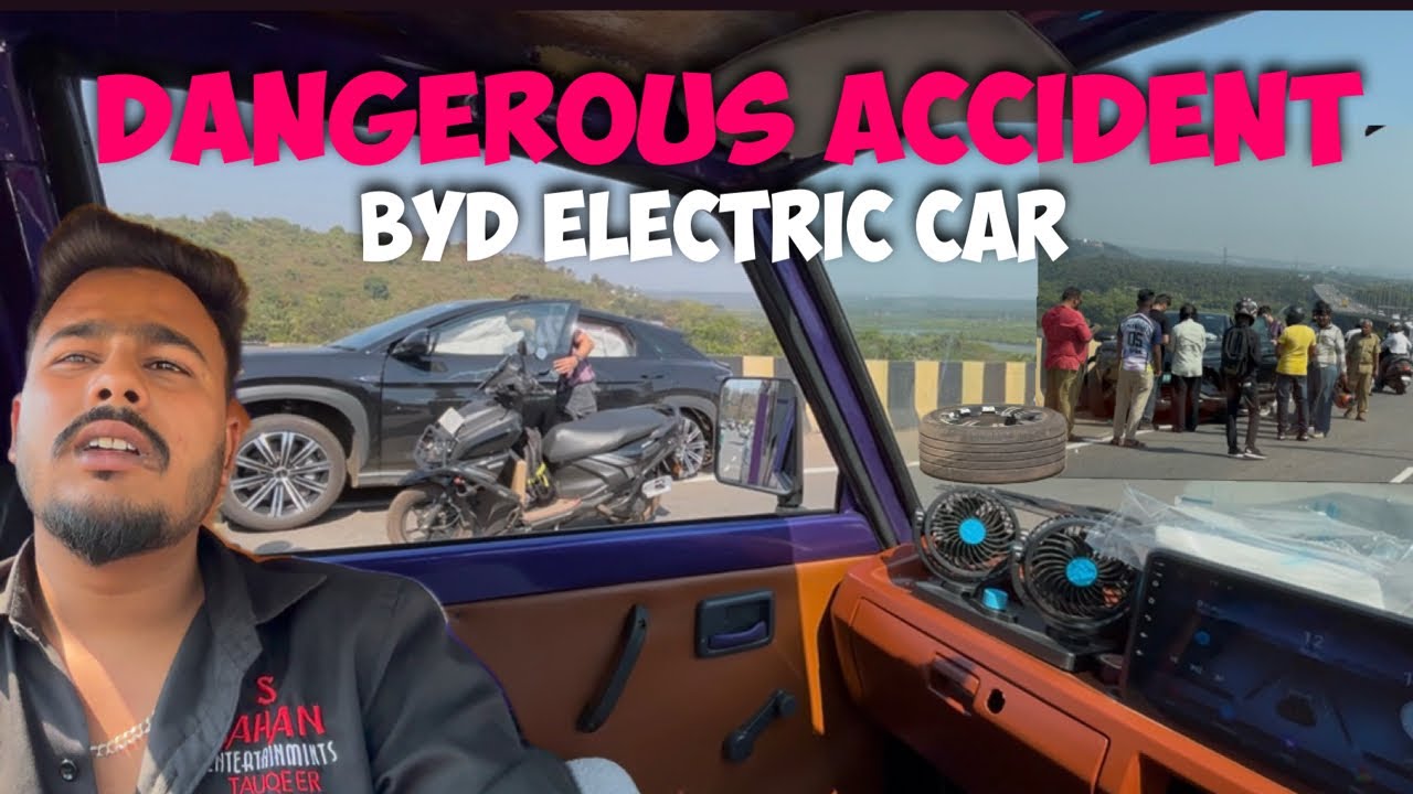 Dangerous accident of BYD electric car ￼|| BYD Crash On Road 
