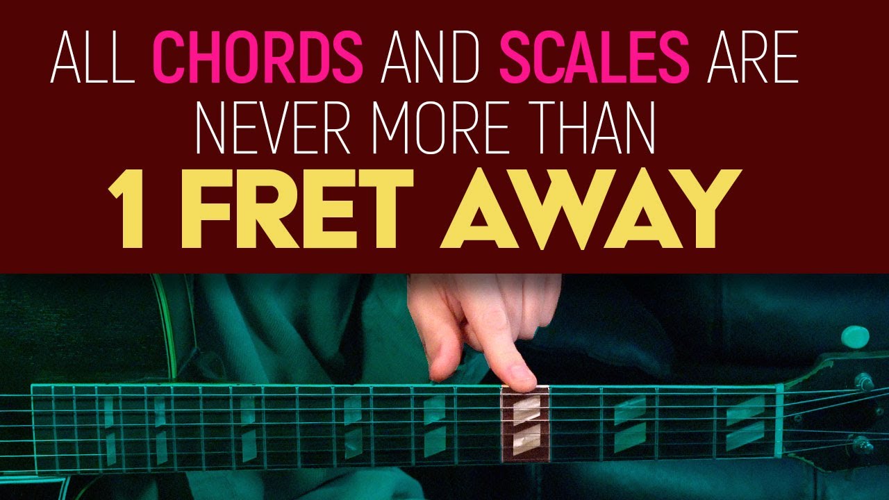 All chords and scales are never more than 1 fret away!  The CAGED System Guitar Lesson - EP552