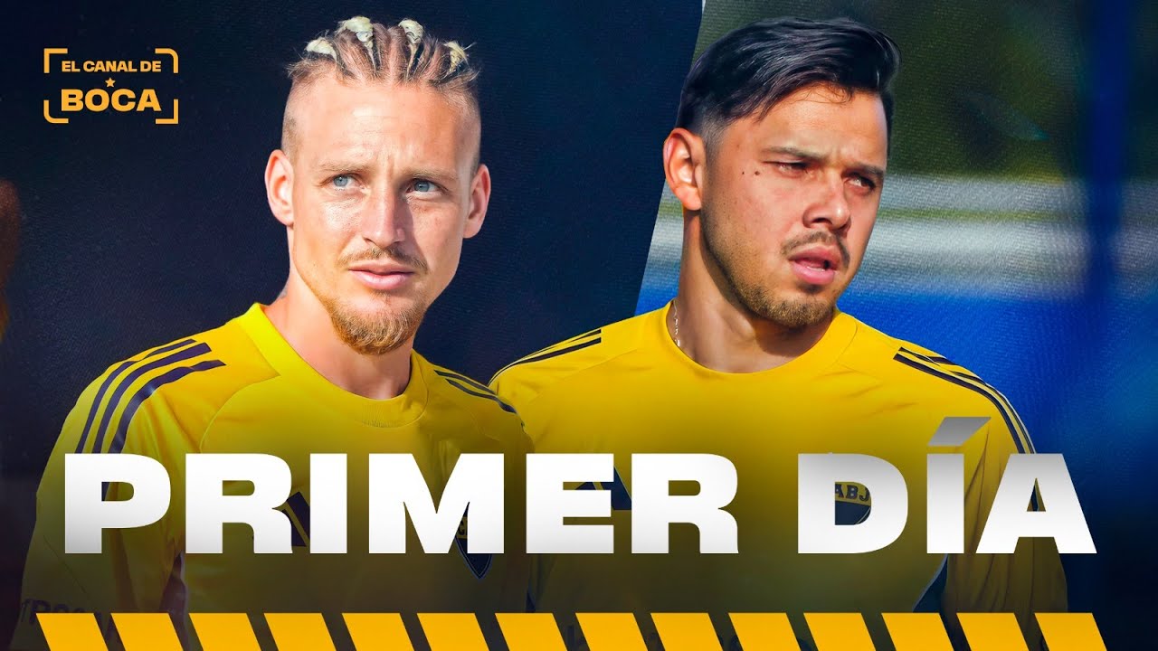ROMERO y ASCACIBAR en su PRIMER ENTRENAMIENTO en BOCA PREDIO