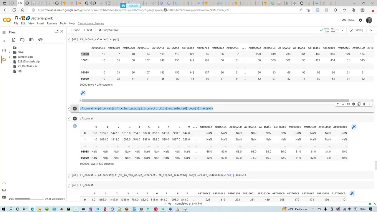 Pandas tips: concatenate two pandas dataframe with reset index