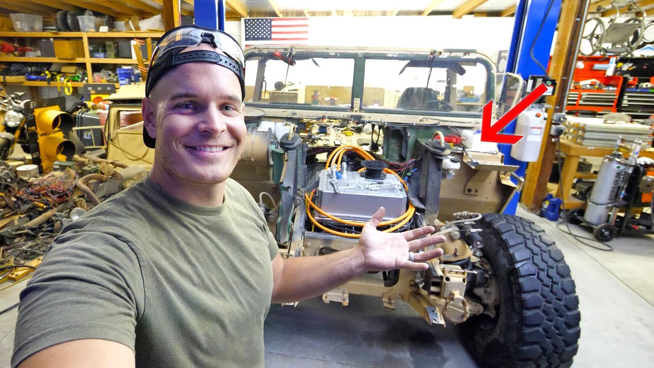 We stole the Brakes from a Tesla! - Totally Silent Electric Hummer?