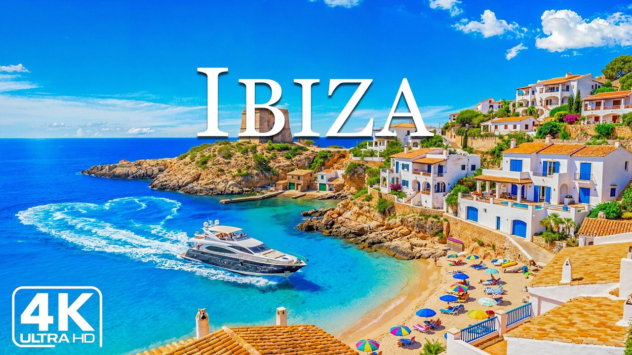 IBIZA 4K DRONE FOOTAGE | Mediterranean Blues and Iconic Sunset Island Vibes 🌊🌅🎶