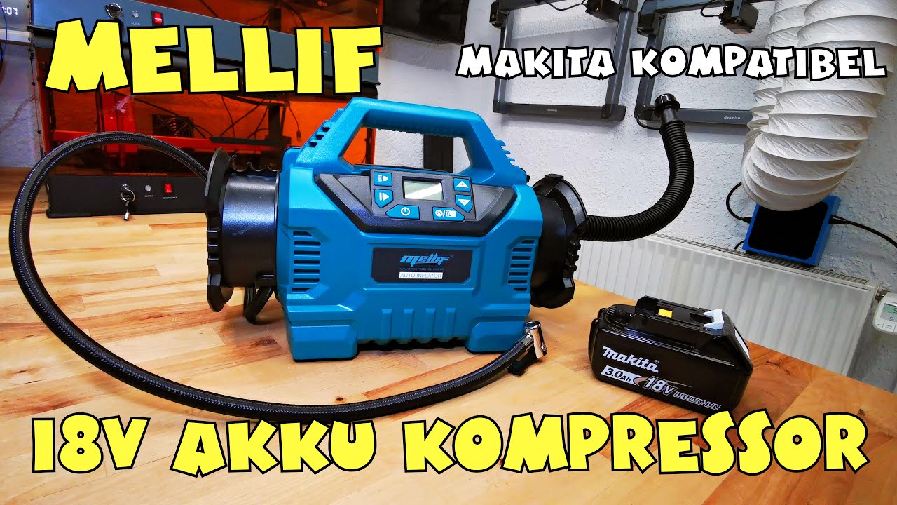 Mellif 18V Akku Kompressor 11 bar - Makita kompatibel