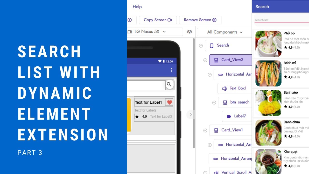 Search list with dynamic component extensions #3 - Kodular