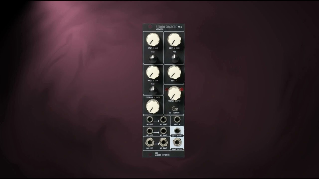 ADDAC System Unveils ADDAC713 Stereo Discrete Mixer