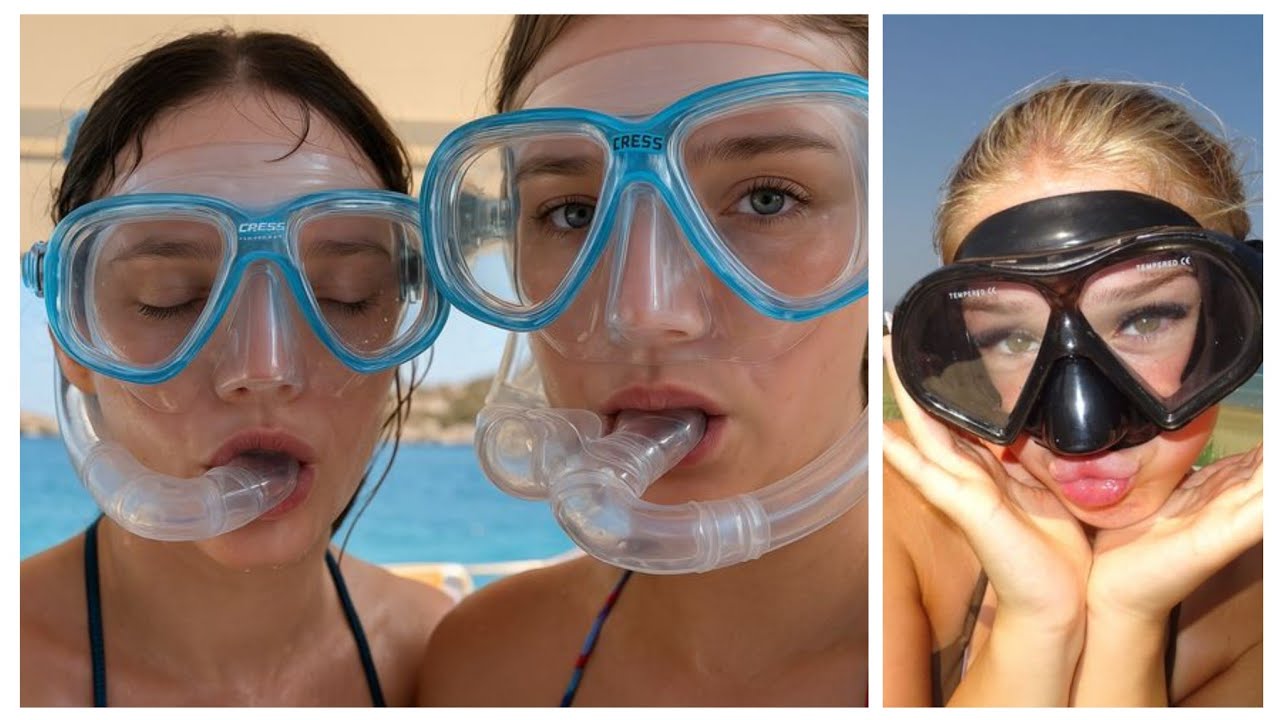 Too much beautiful and stylish latex full face gas masks and scuba diving gear dressee