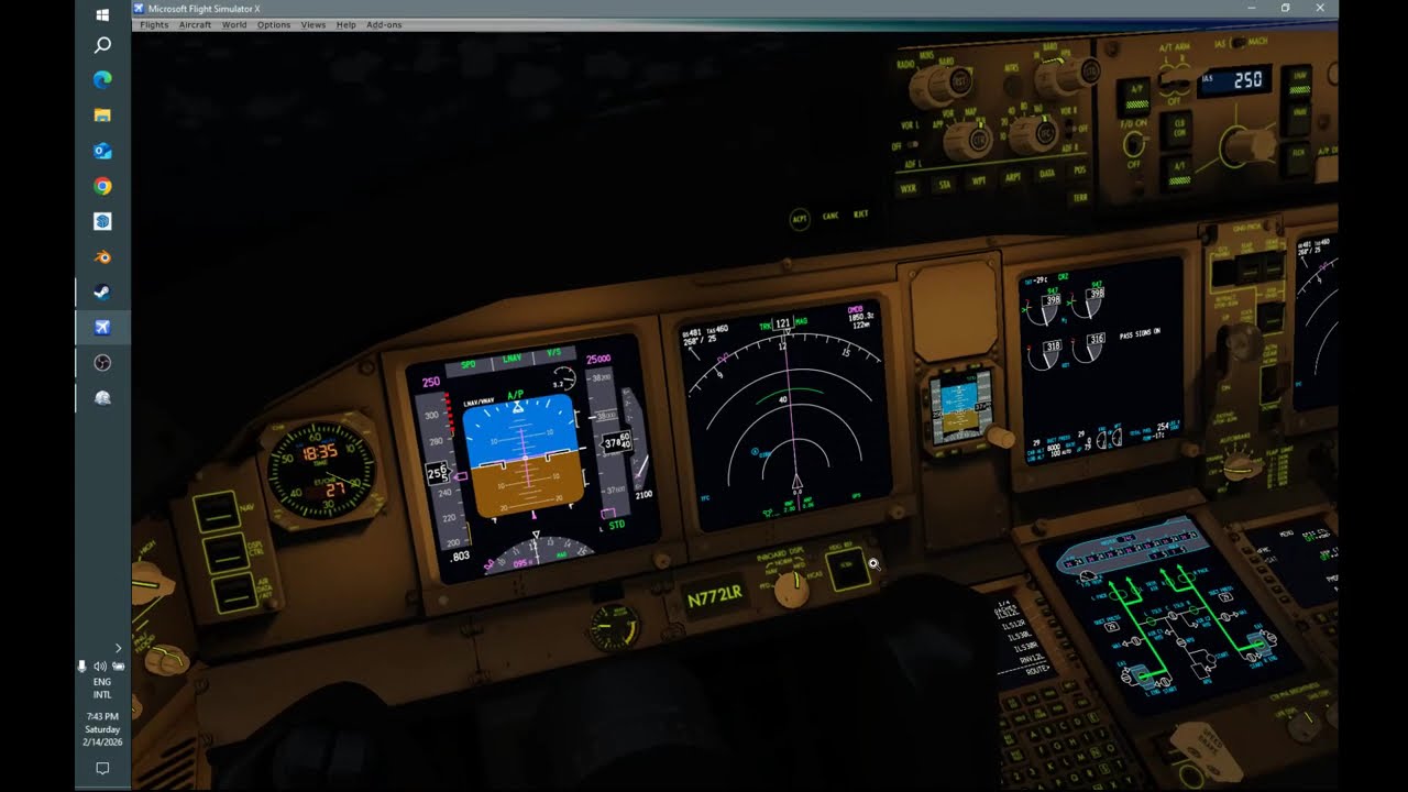 Landing at Dubai PMDG 777 - FSX