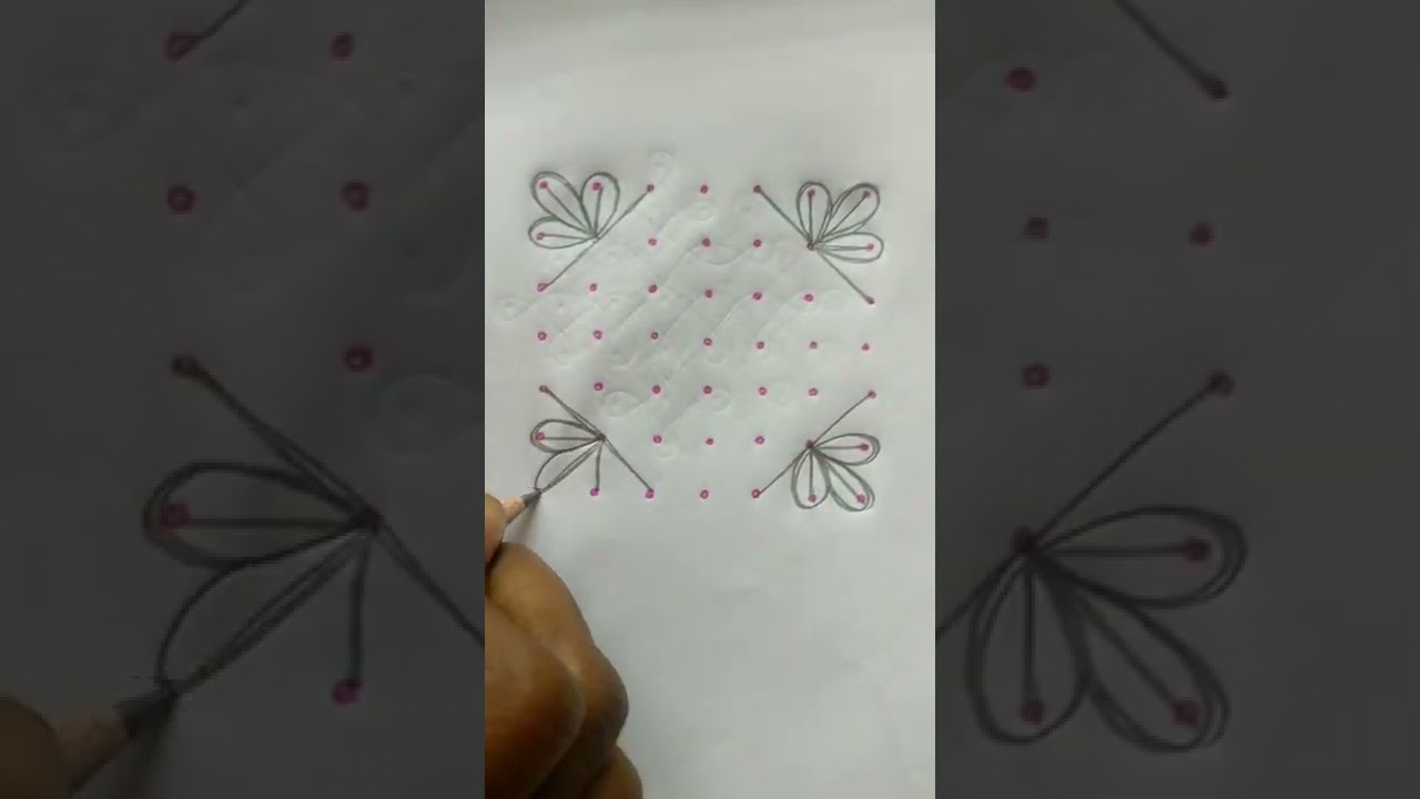 #shorts : 7*7 Ner pulli kolam || Simple kolam || Easy kolam
