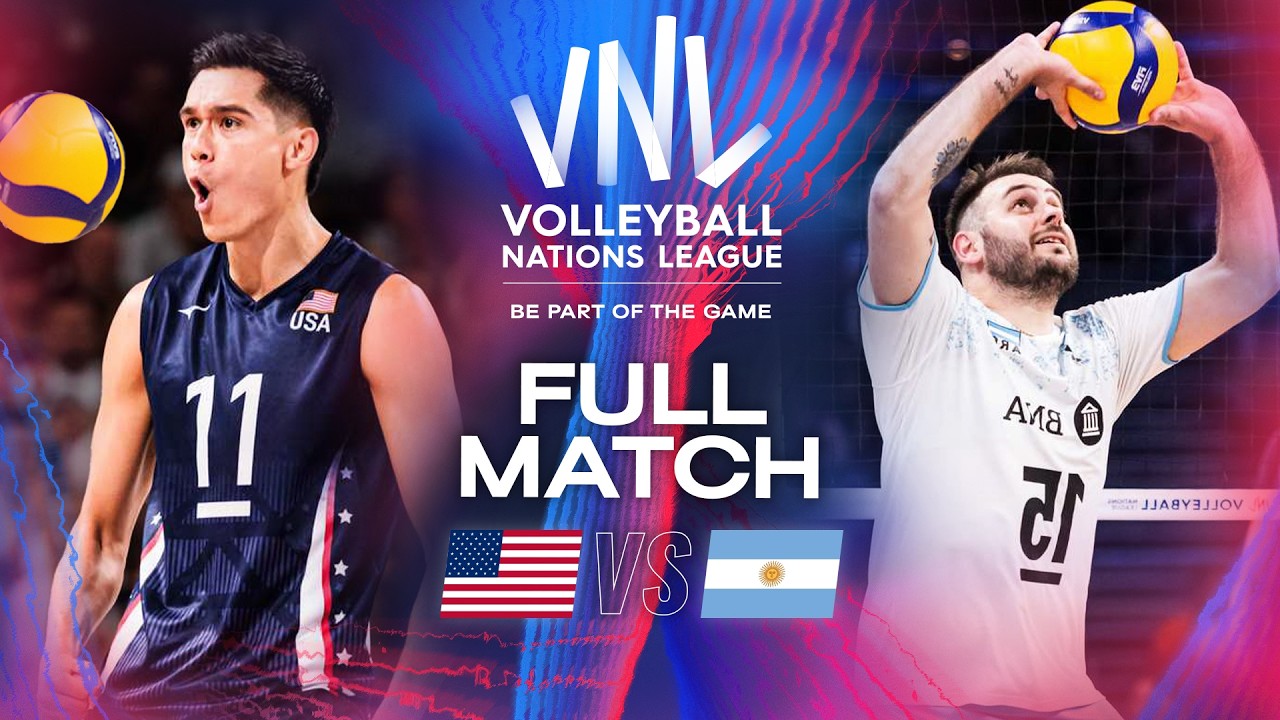 Christenson's Key Role to USA's success! 🤔🏐 | USA 🇺🇸 vs. Argentina 🇦🇷 | 2024 VNL - Full Match
