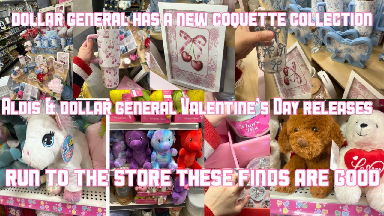 Dollar general new Couqutte collection 🎀 aldis& dollar general Vday releases run to the store 
