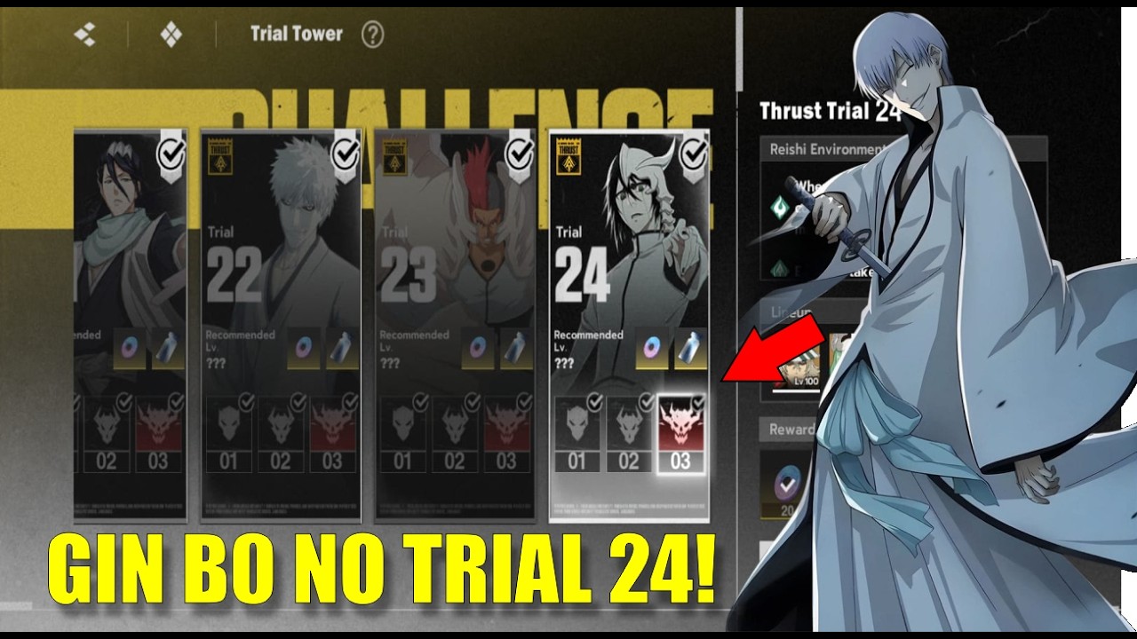 GIN B0 E NELIEL B1 DO TRIAL TRUSH 21 AO 24! | BLEACH: SOUL RESONANCE 
