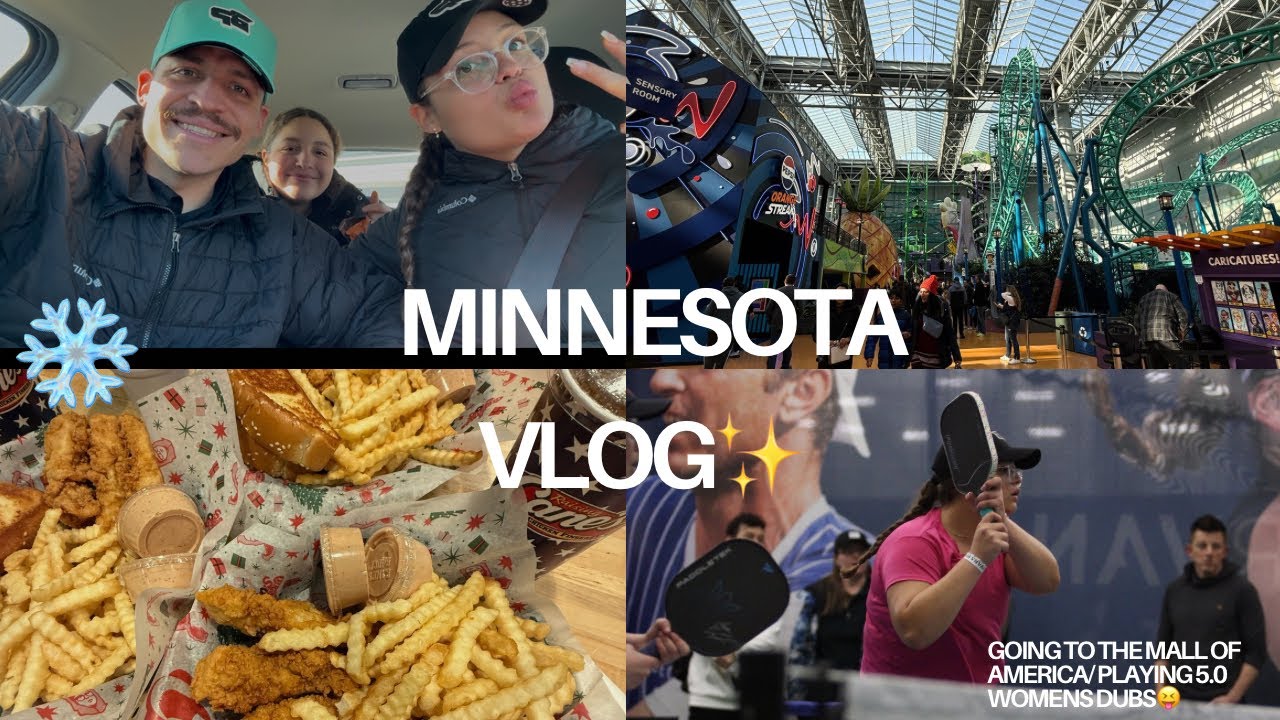 Minnesota vlog~playing 5.0 women’s dubs~going to the mall of America❄️✨🛍️😝💞