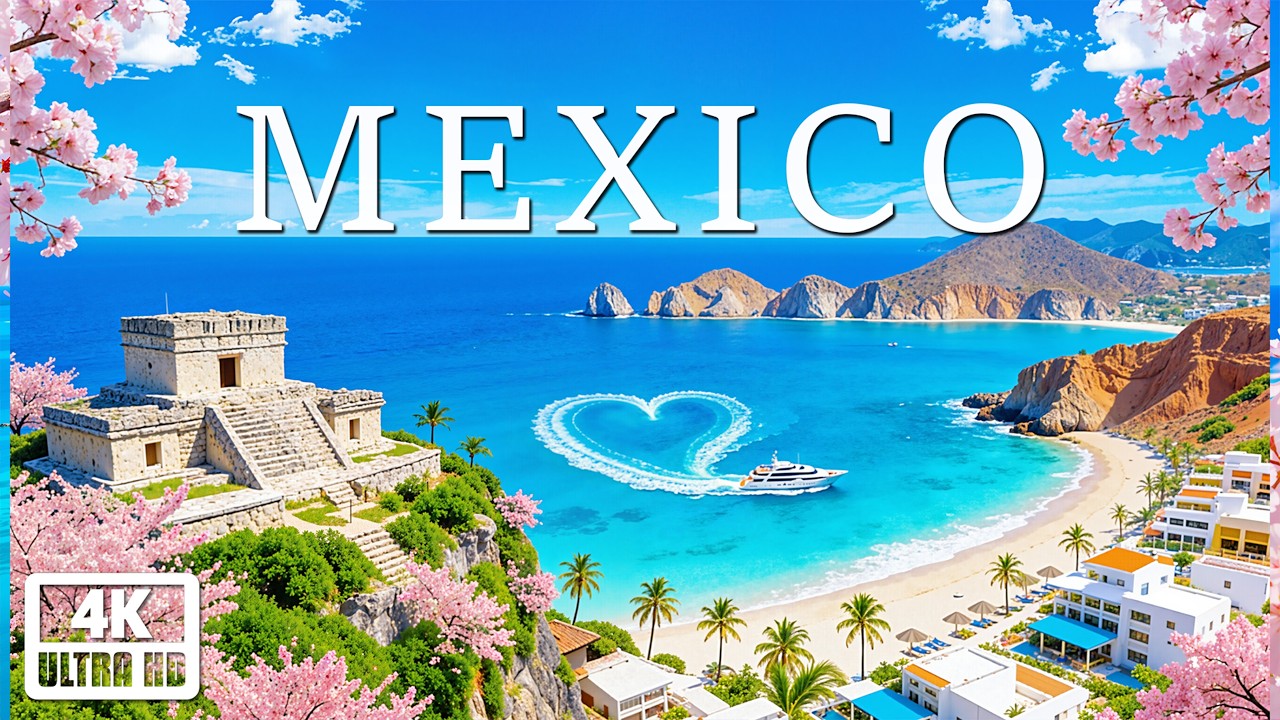 [4K] Мексика 2026 🇲🇽 | Тихоокеанское и Карибское побережья, латиноамериканский ритм и дип-хаус.