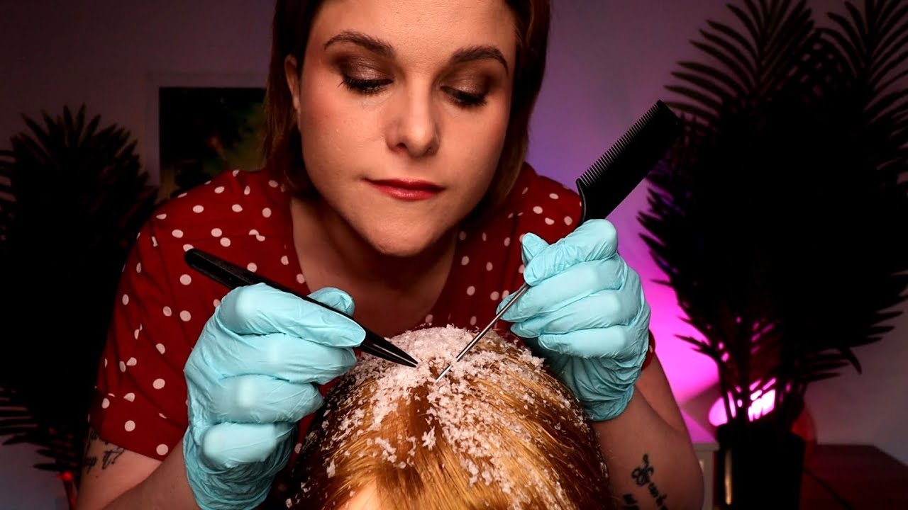 A SATISFYING ASMR Dandruff Removal, Scalp Check & Treatment