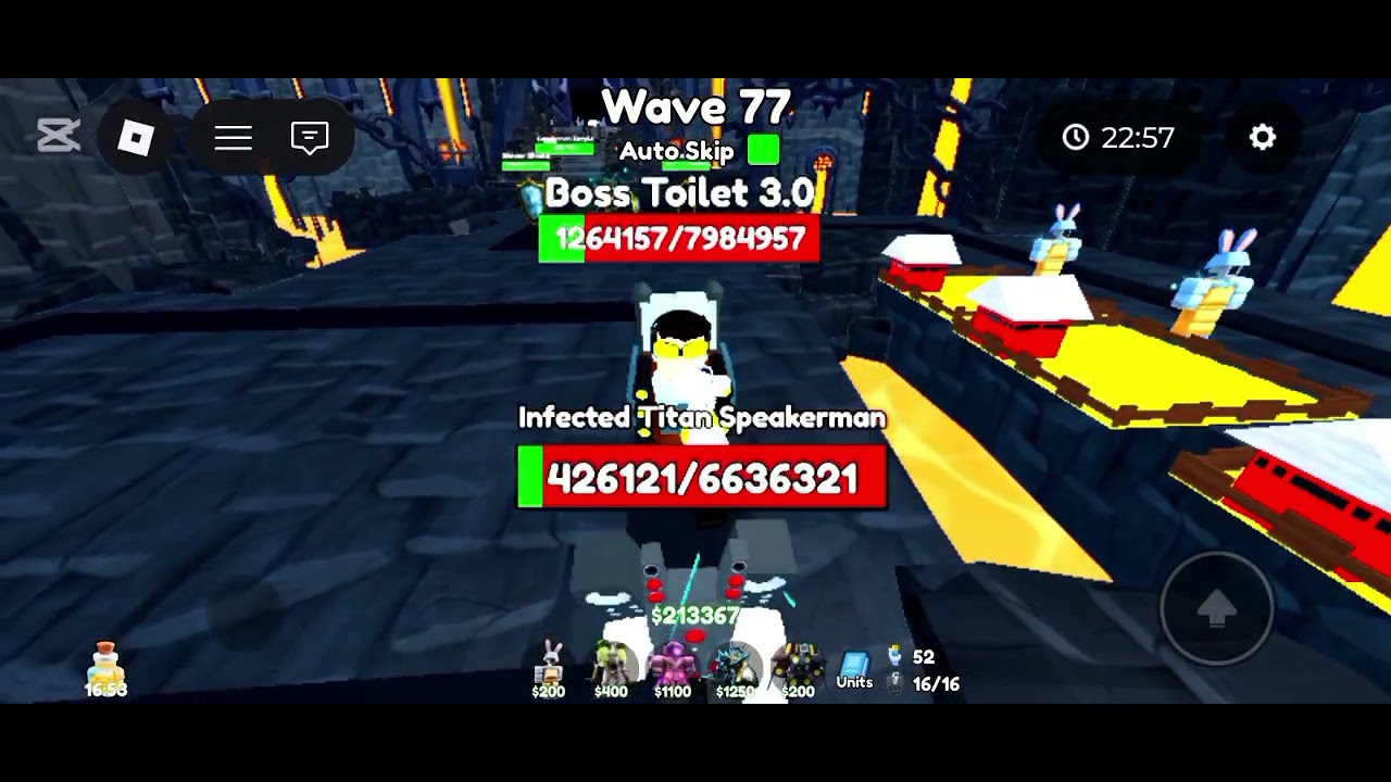 beating wave 100 in toilet tower defense | alone 