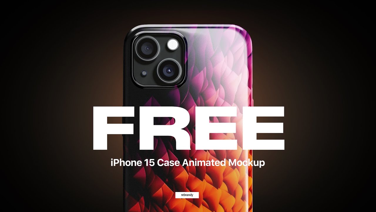 Free iPhone 15 Case Animated Mockup Presentation