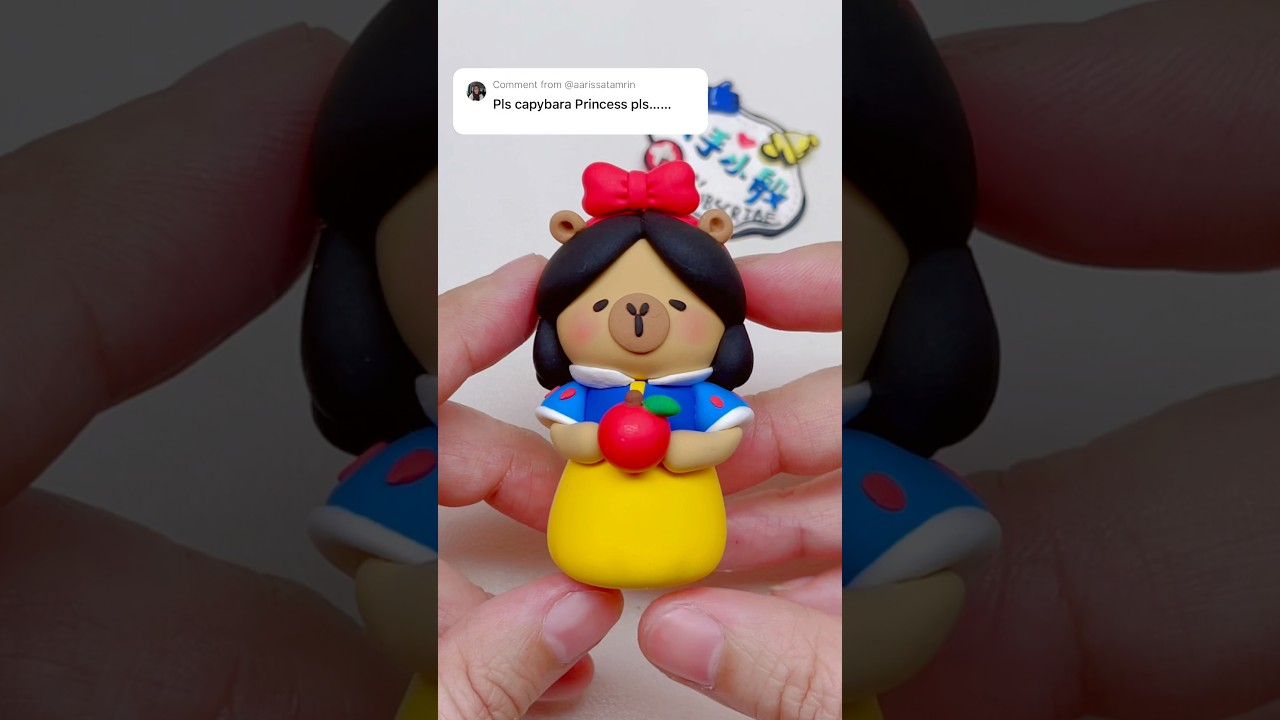 Capybara Princess Snow White #clay #clayart #capybara #shorts