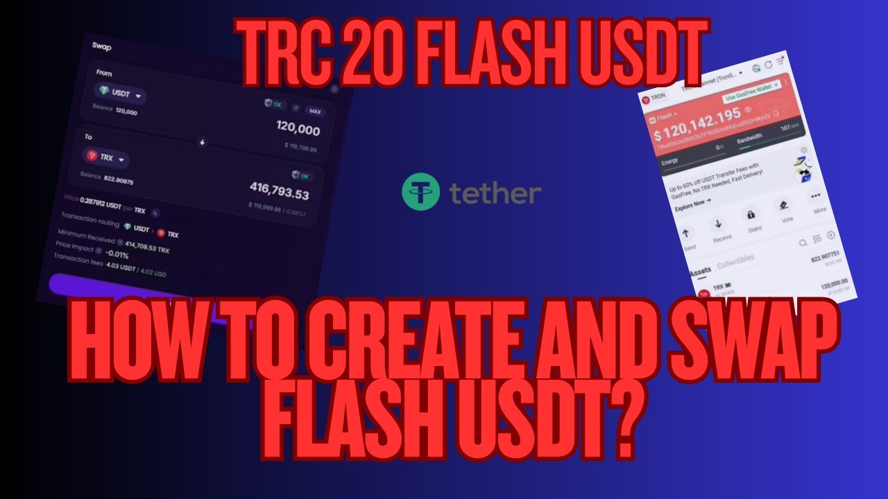 Create and swap TRC 20 Flash USDT [ Full tutorial ]