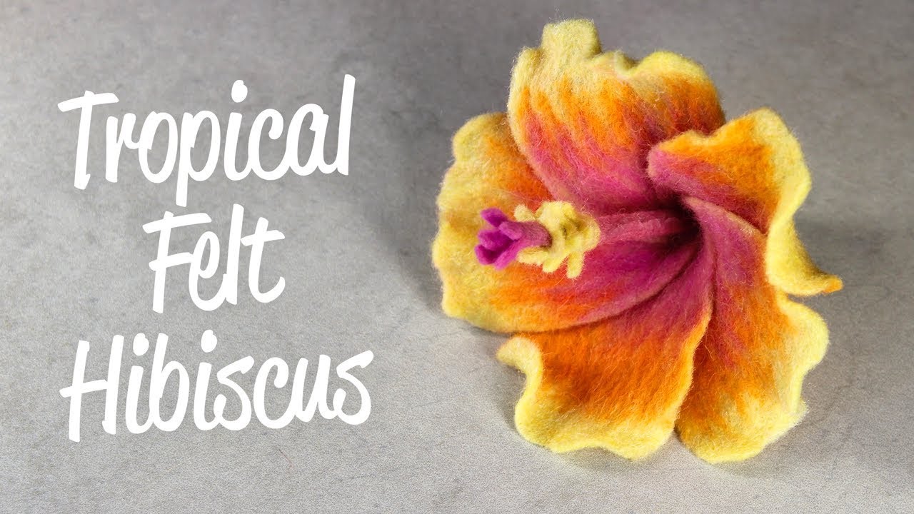 Tropical Hibiscus | DIY Felt Flower | Summer Beach Wedding Flower