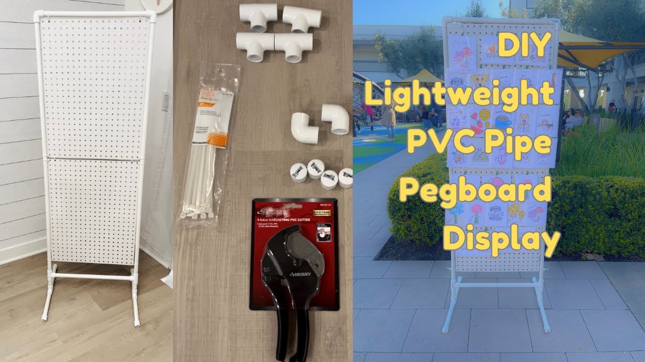 DIY Lightweight Foldable Easy Transport Pegboard Display #diy #creative