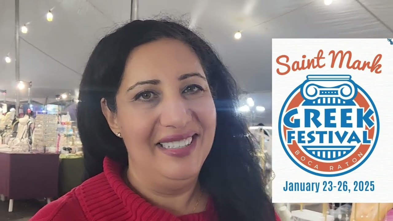 Join Nancy for a tour of all the delicious foods at the 2025 Greek Festival in Boca Raton, FL!
