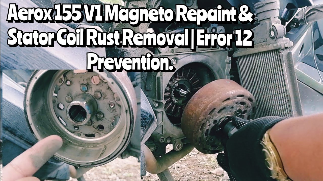 Magneto Repaint & Stator Coil Rust Removal | Error 12 Prevention. Aerox 155