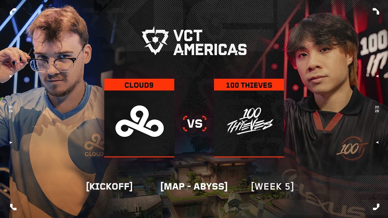 C9 vs. 100T - VCT Americas Kickoff - W5D1 - Map 3