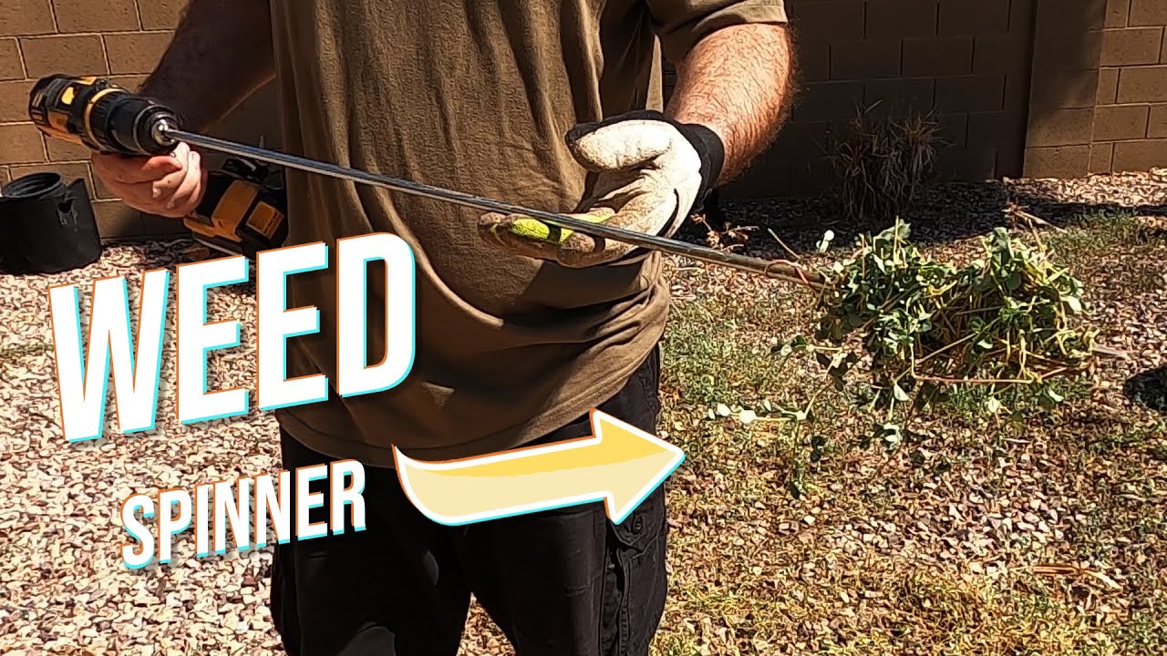 WeedSpinner Model WS-1 Drill-Powered Weed Removal Tool 👀 Pull weeds the easy way