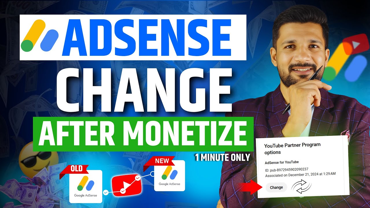 How to Change Google AdSense Account After Monetize | Change AdSense account on YouTube