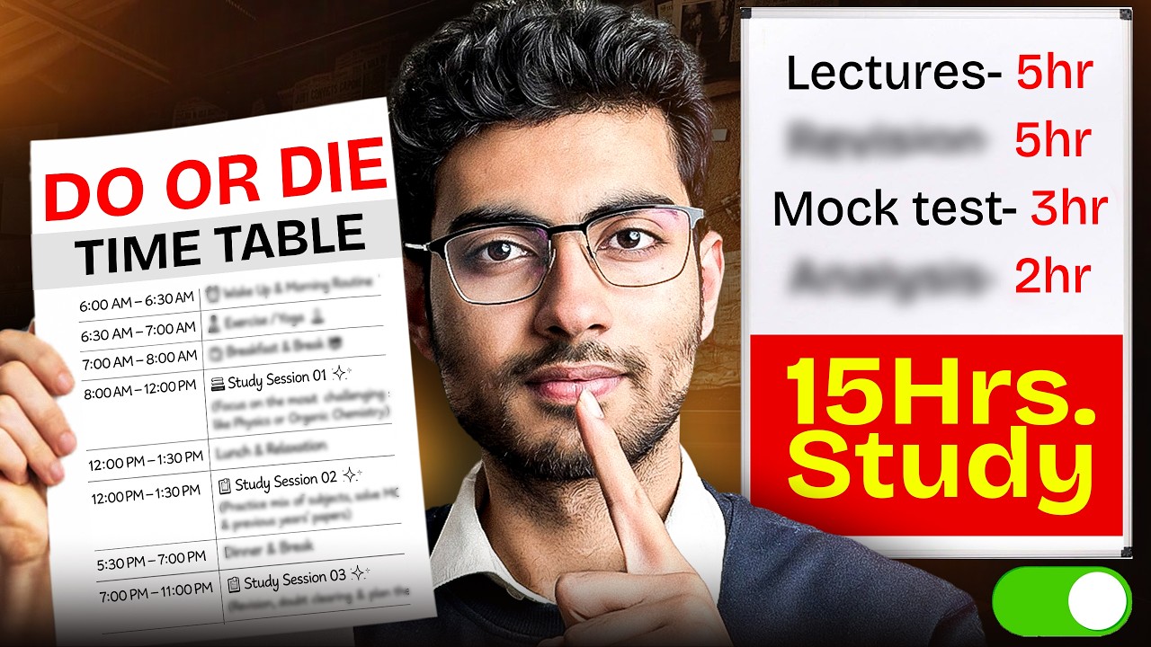 Do or Die Time Table for NEET 2026 | Last 15 Days