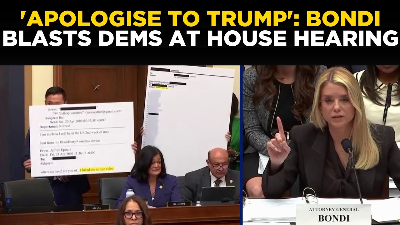 PAM BONDI HEARING LIVE | 'Why Are You Laughing?': Pam Bondi BLASTS Dems At Tense Epstein Hearing
