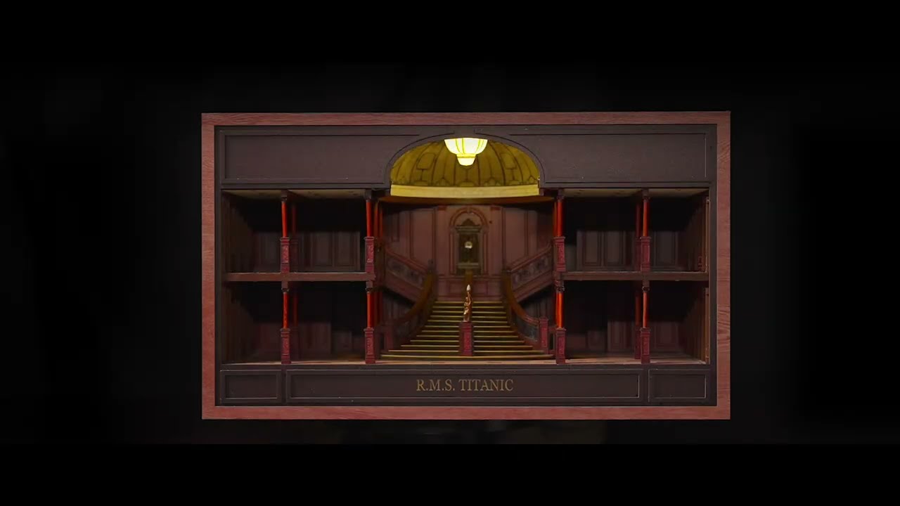 『JOOHOUR』DIY Dollhouse Book Nook |＜ R.M.S. Titanic＞The Grand Staircase, 