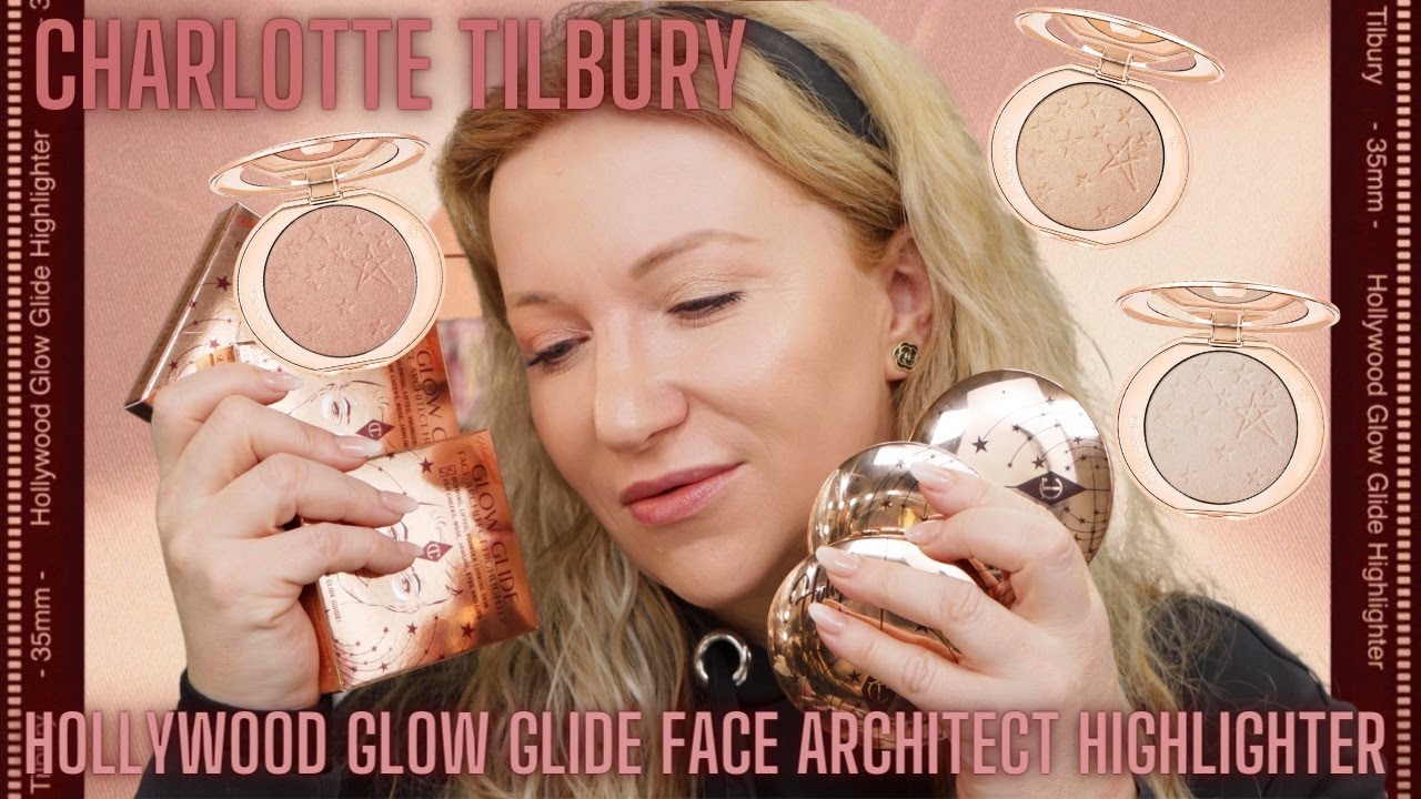 CHARLOTTE TILBURY HOLLYWOOD GLOW GLIDE FACE ARCHITECT HIGHLIGHTER: MOONLIT I CHAMPAGNE I PILLOW TALK