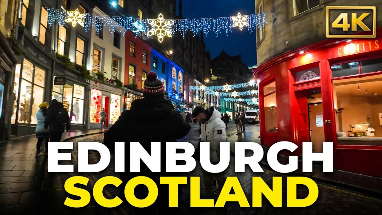 Walking in Edinburgh at Christmas Time 2023