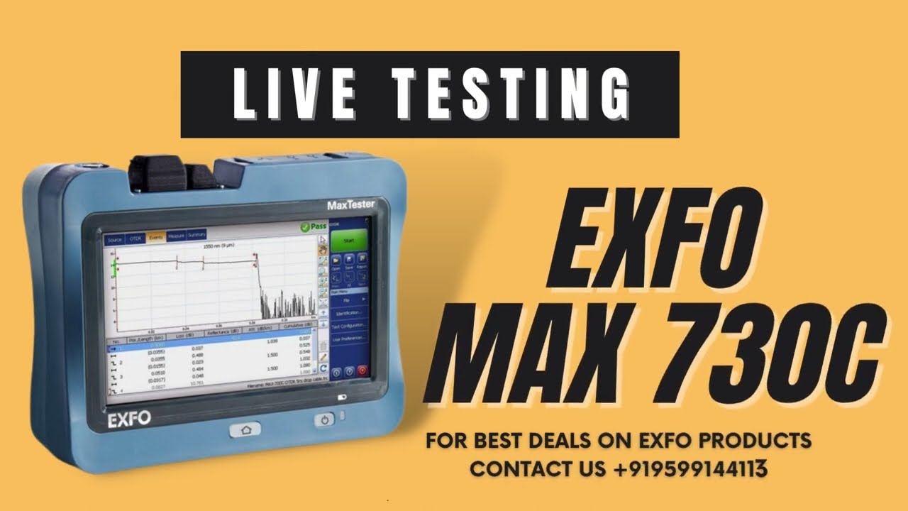 EXFO OTDR Live Testing | EXFO OTDR Tutorial | EXFO OTDR Settings | EXFO OTDR Test Results