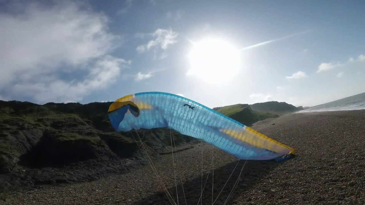 Paragliding Eype beach to sky!