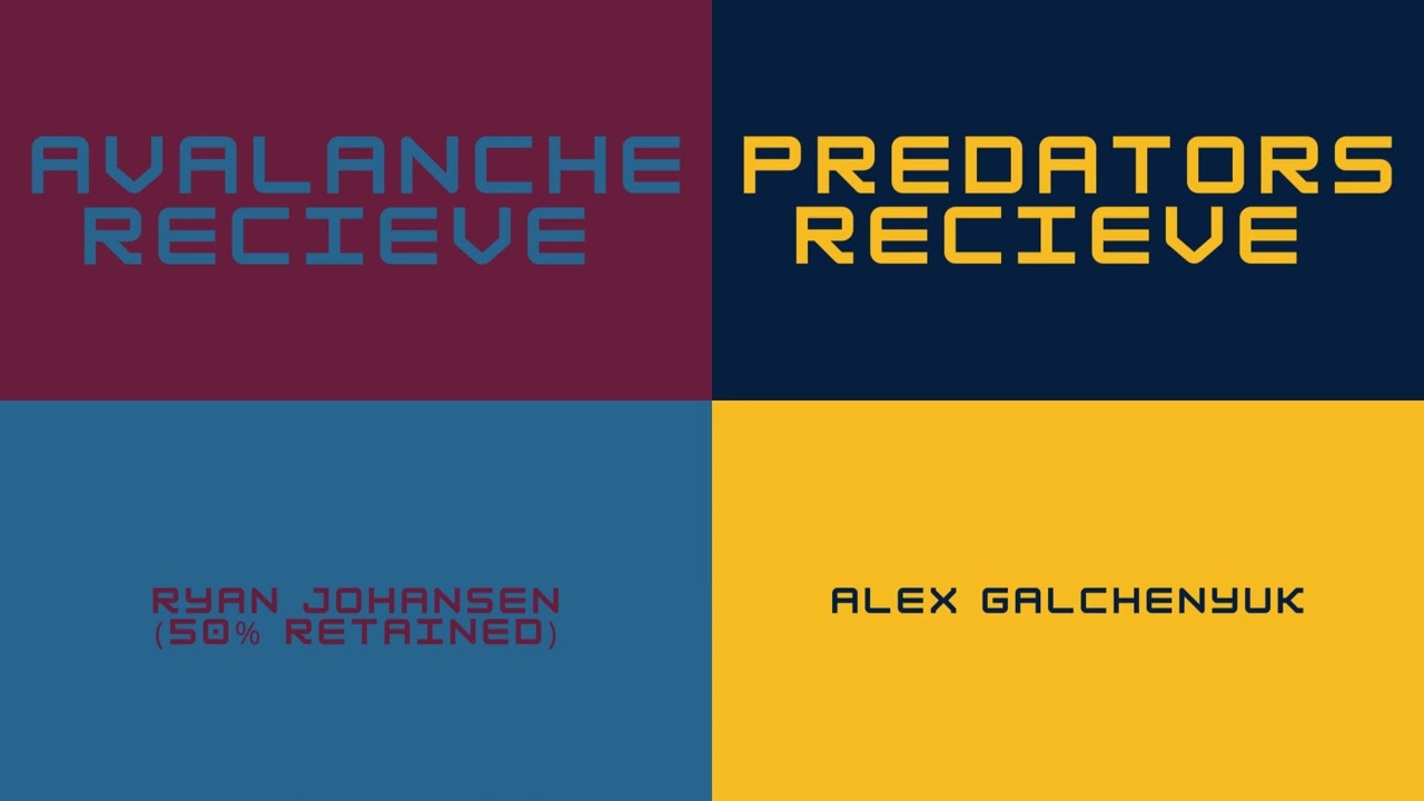 Avs Trade Alex Galchenyuk for Ryan Johansen