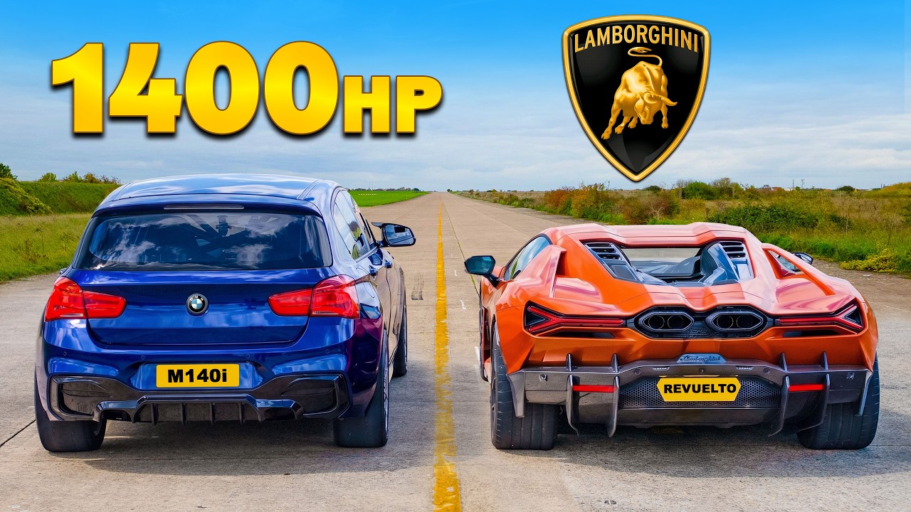 I WASN&rsquo;T READY FOR THIS! Tuned M140i v Lambo DRAG RACE