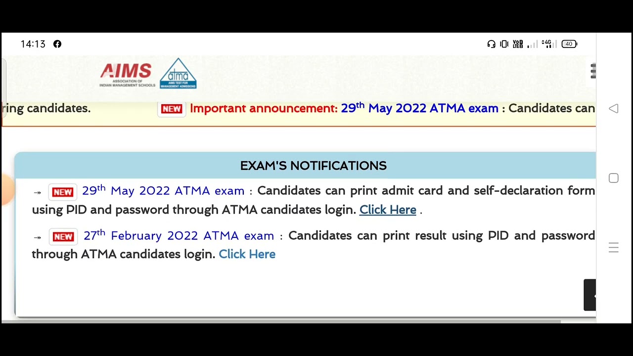 ATMA 2022 Admit Card For May 29 Exam Released; Download Steps Here