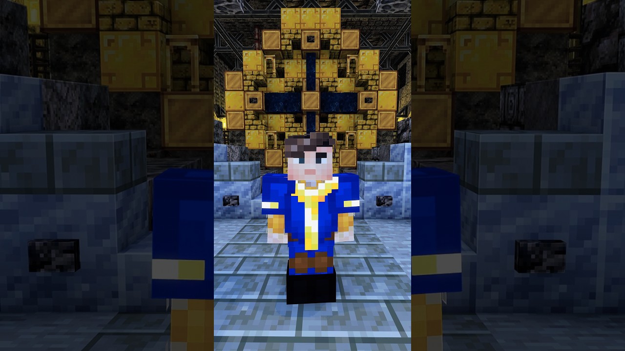 Minecraft: Fallout Vault Dweller Armor Trim #fallout #minecraft #shorts