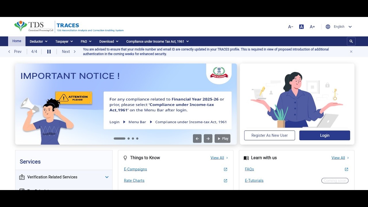 NEW TRACES Portal (TDS)