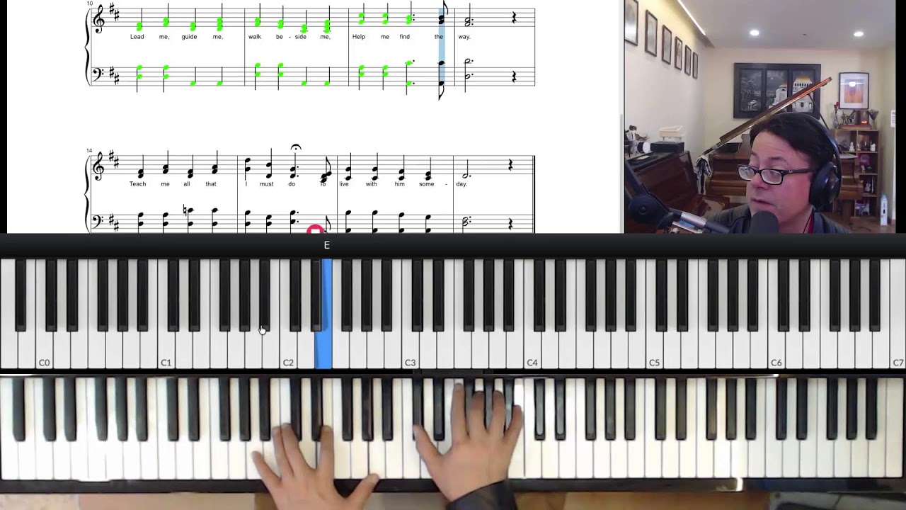 Soy un hijo de Dios piano tutorial versión en re mayor ( himnario verde SUD)