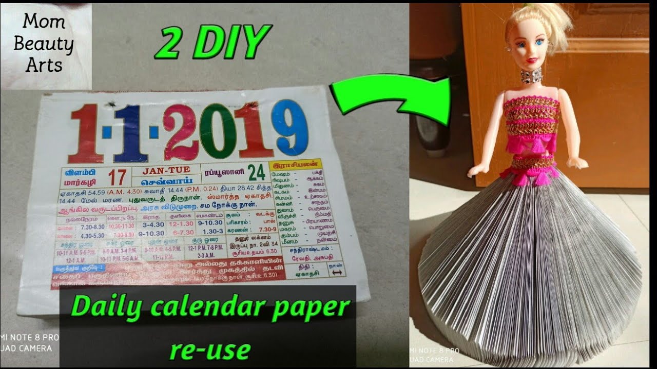How to reuse daily Calendar paper in tamil/2 DIY/Mom beauty arts /MBA /MBA