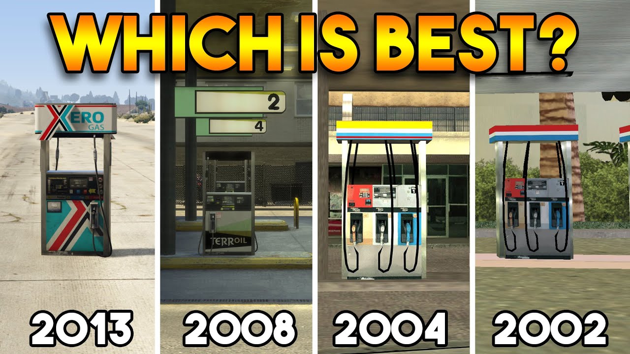 GTA : WHICH IS BEST GAS STATION? (GTA 5, GTA SAN ANDREAS, GTA 4, GTA Vice City)