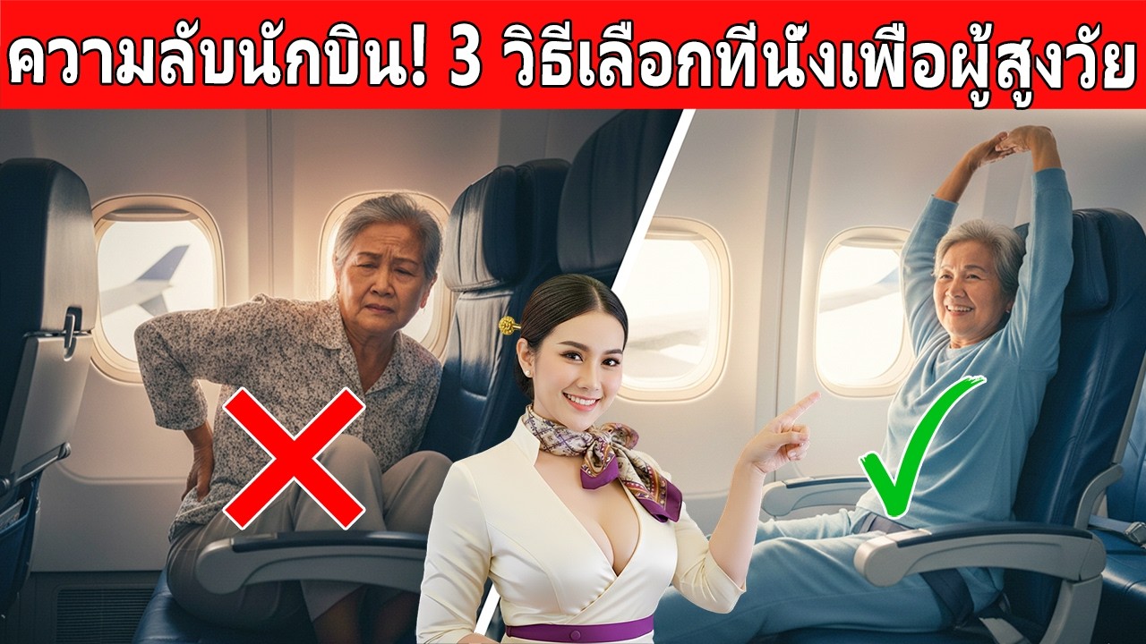 ✈️ เคล็ดลับผู้สูงอายุนั่งเครื่องบิน: เลือกที่นั่งอย่างไรให้ 