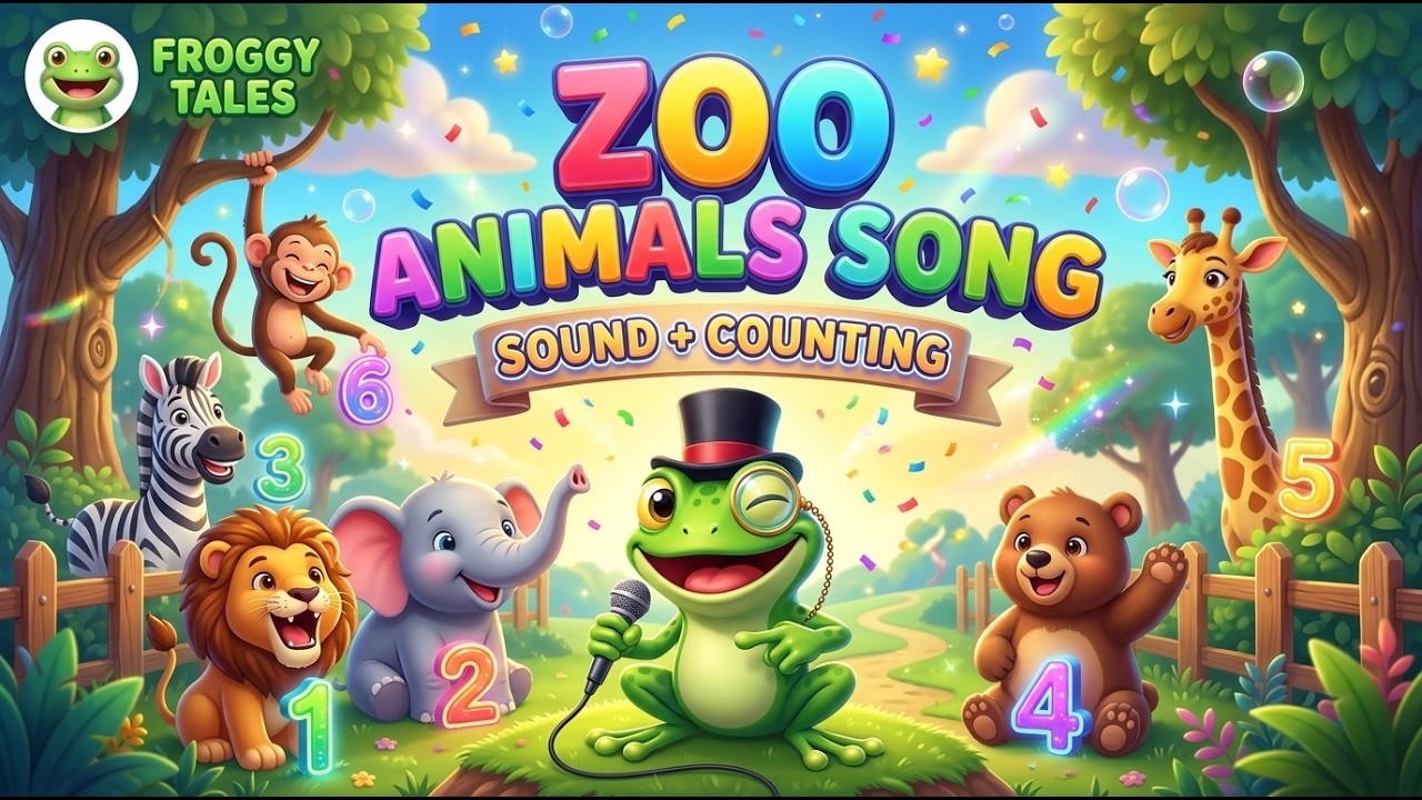Zoo Animals Counting Song 1–15 | Fun Learning Song for Kids & Toddlers | Fun Cartoon Rhyme